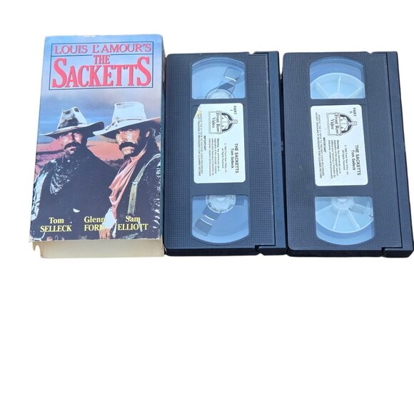 The Sacketts Double VHS Tape Set Video 1980 Tom Selleck Western Drama - Picture 1 of 14